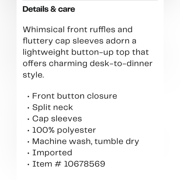 T Tahari Floral Ruffle Blouse - Olive and White Women’s Size Medium - Picture 6 of 16